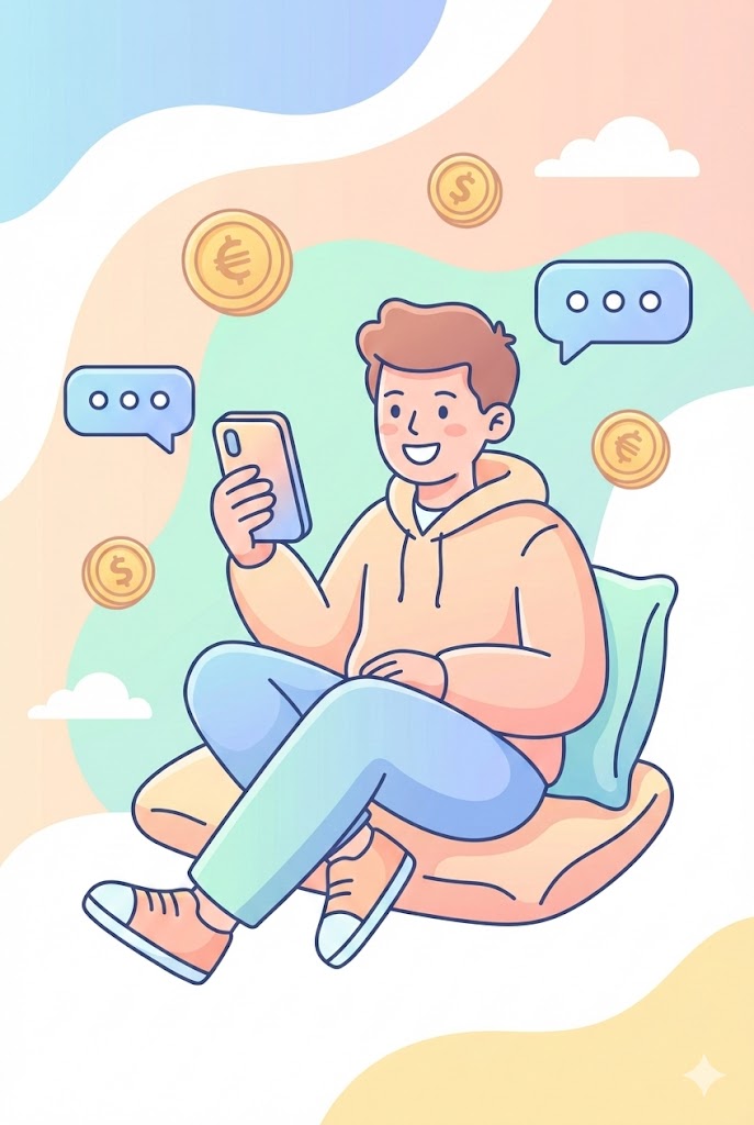 Kartun hero: tugasan mudah di telefon