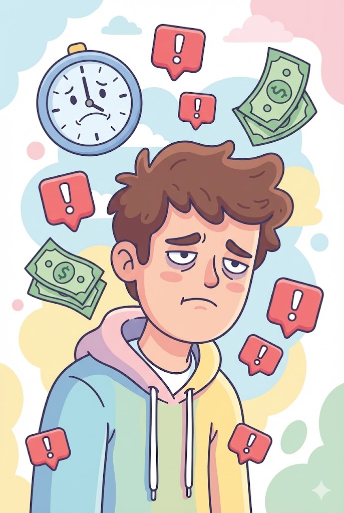 Kartun: kesibukan harian dan tekanan